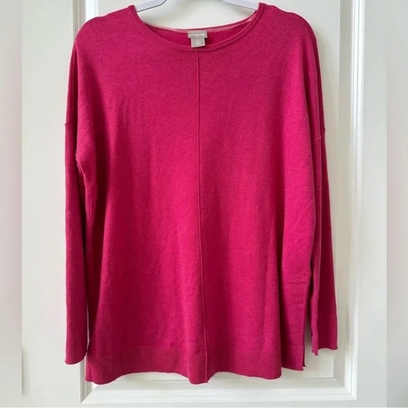 Chico's Hot Pink Soft Cozy Sweater Top size
Small 0 Loose Fit - Picture 1 of 4